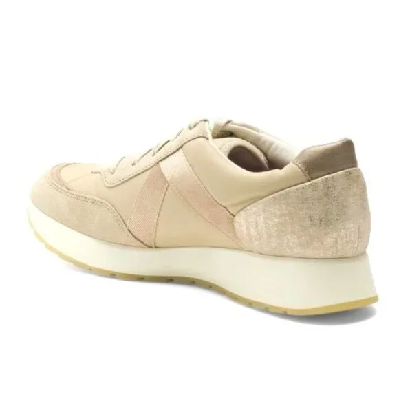 Munro Womens Khaki Gold Womens Suede Lace Up Low Top Sneakers Sz 7.5 M New - Picture 3 of 9
